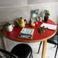 アルテック artek テーブル95 Table 95 ダイニングテーブル 半円形 バーチ材 レッドリノリウム アルヴァ・アアルト 北欧 フィンランド ビンテージ ♪