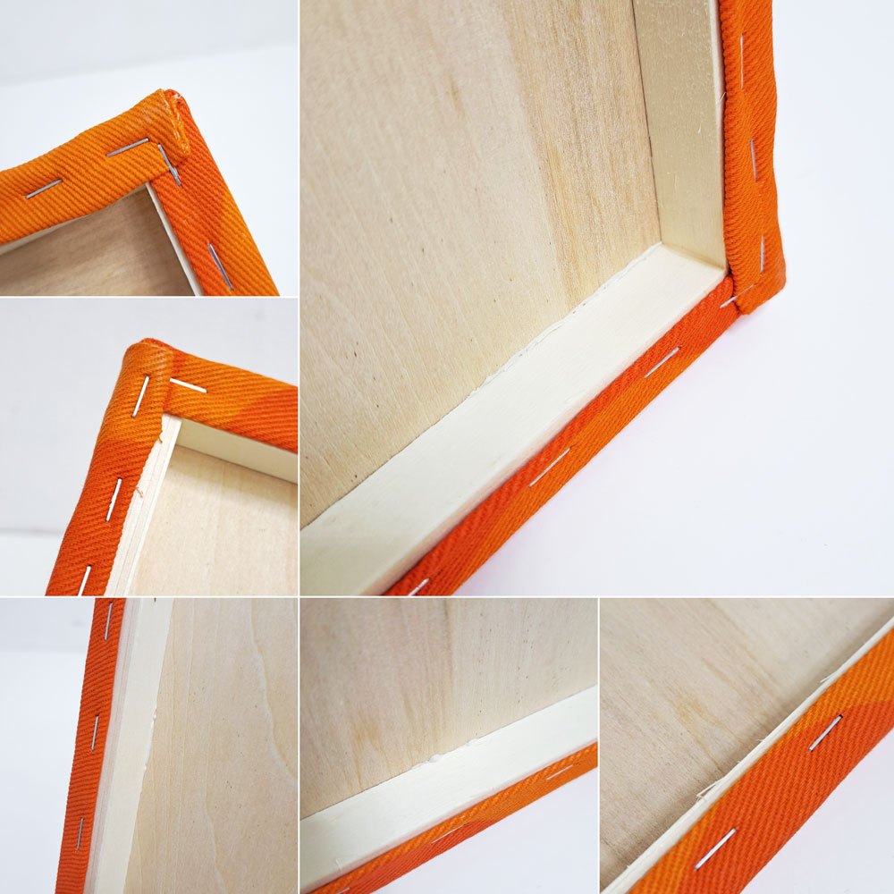 イノベーション INNOVATION ジオメトリ GEOMETRI 28×41cm ファブリック パネル ヴェルナー・パントン Verner Panton オレンジ 木枠 ウォール インテリア ●