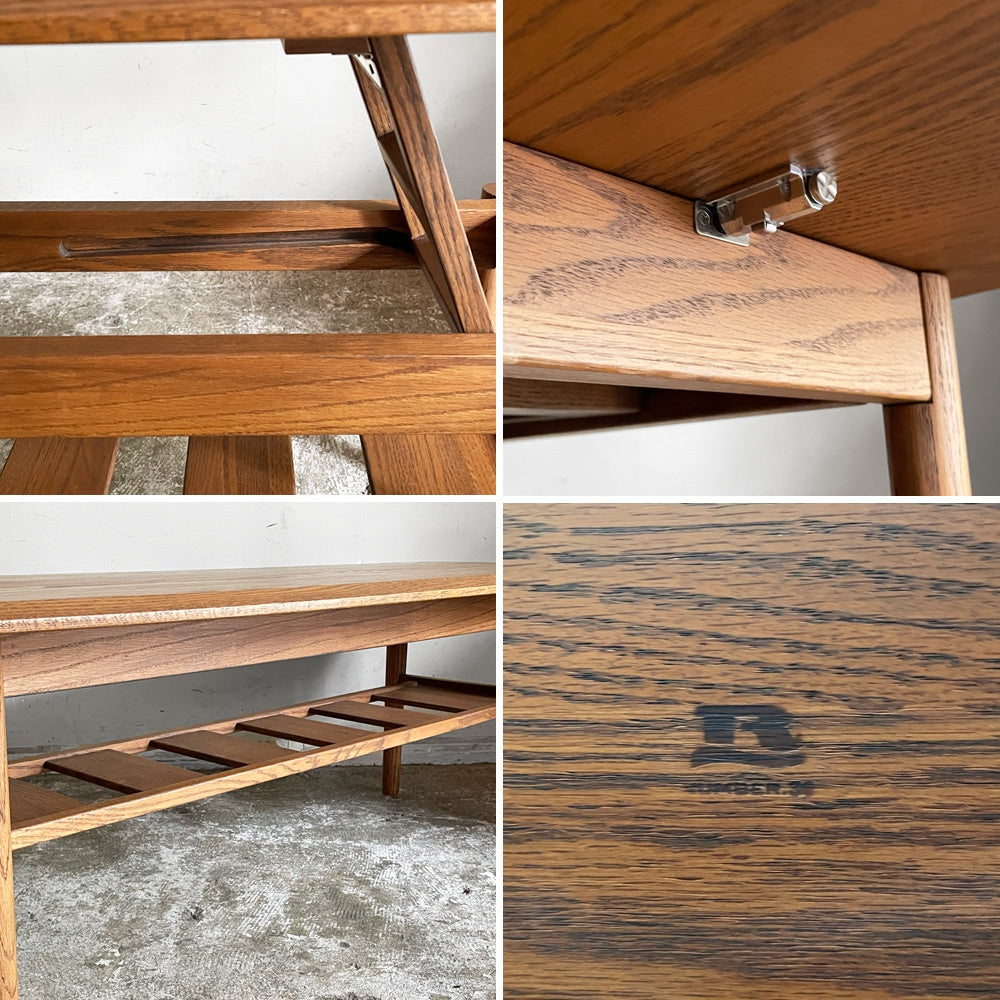 モモナチュラル Momo Natural リバーゲート RIVERGATE エレベーターテーブル センターテーブル オーク材 W125cm 北欧スタイル ■