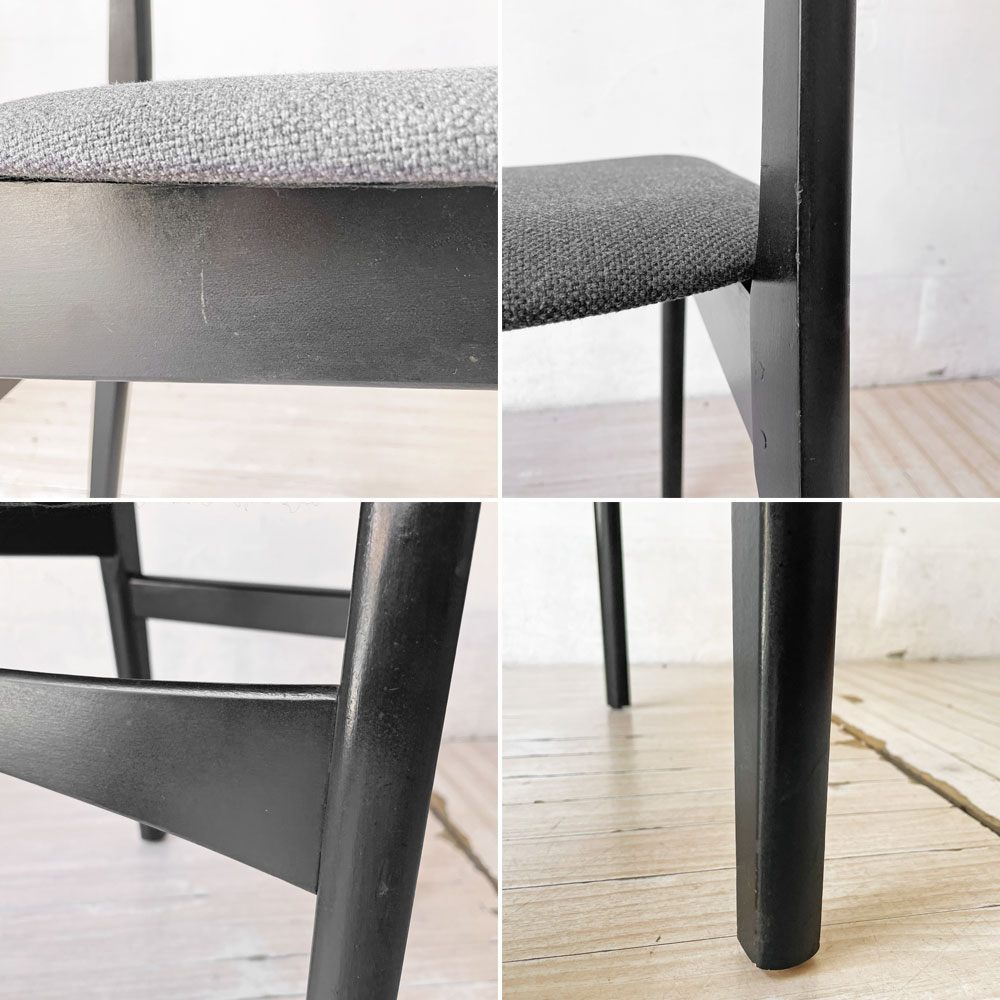 ネイサンファニチャー NATHAN Furniture チークプライウッド ブラックフレーム ダイニングチェア UKビンテージ 北欧スタイル ★