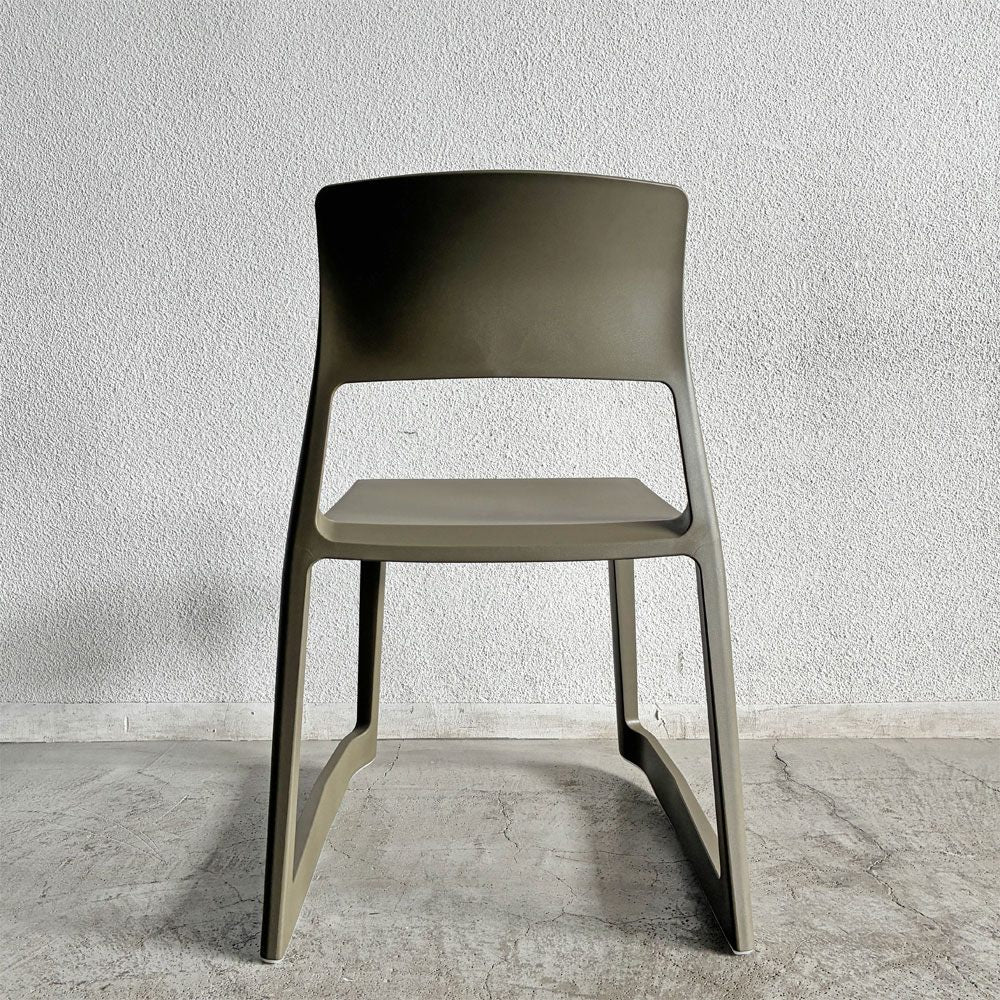 ヴィトラ Vitra ティプトン Tip Ton ワークチェア ダイニングチェア デスクチェア オリーブ スタッキング チルト機能 現行定価￥47,300- 未使用保管品 C 〓