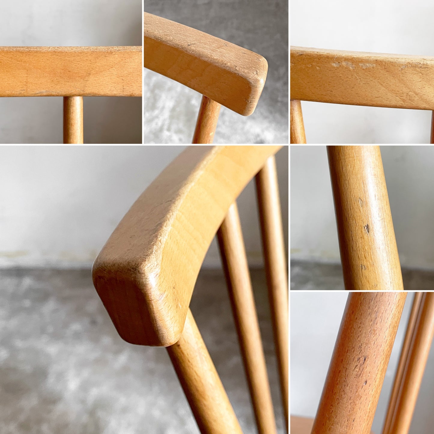 アーコール Ercol スティックバックチェア スピンドルチェア エルム材 UKビンテージ Vintage 英国家具 A ■