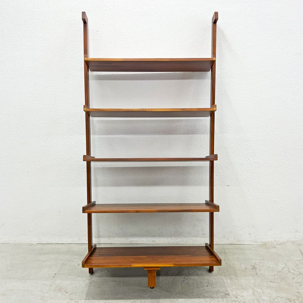 スキャンティーク SCANTEAK Ladder ラダーブックシェルフ オープンシェルフ チーク材 W89cm 〓