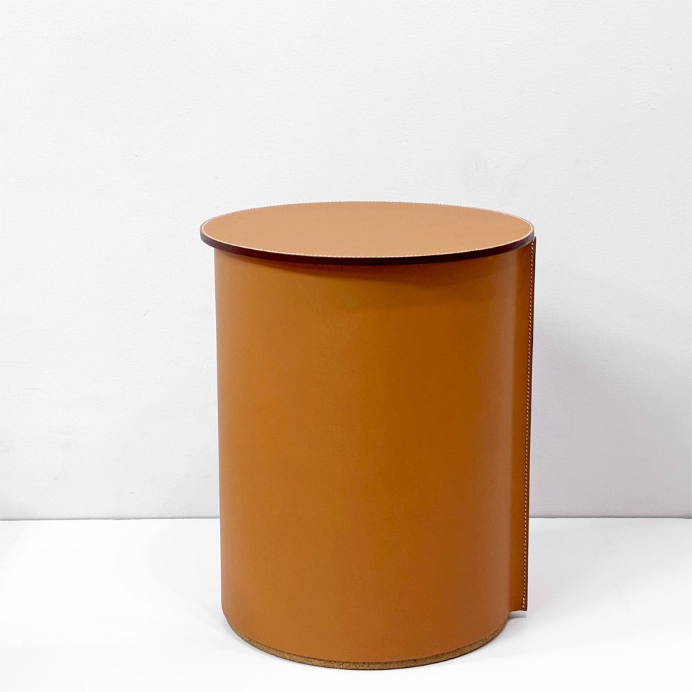 エルメス HERMES エクイパージュ・ドゥ・エルメス コルク・スツール Equipages d'Hermes cork stool  PM model スモールサイズ  レザー スツール 本革 コルクフレーム 未使用保管品 元箱付 ●