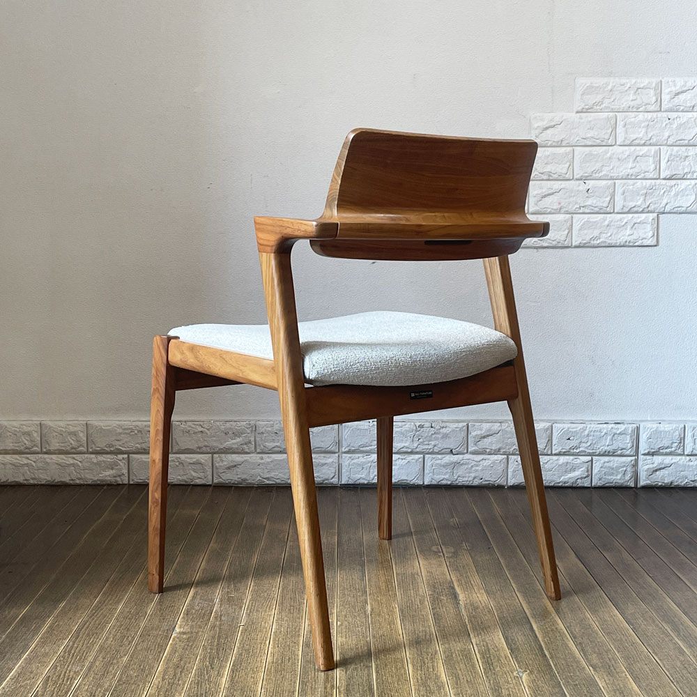 冨士ファニチア FUJI FURNITURE コティ Koti アームレスチェア ウォールナット材 カバーリング ハーフアーム 北欧スタイル ◎