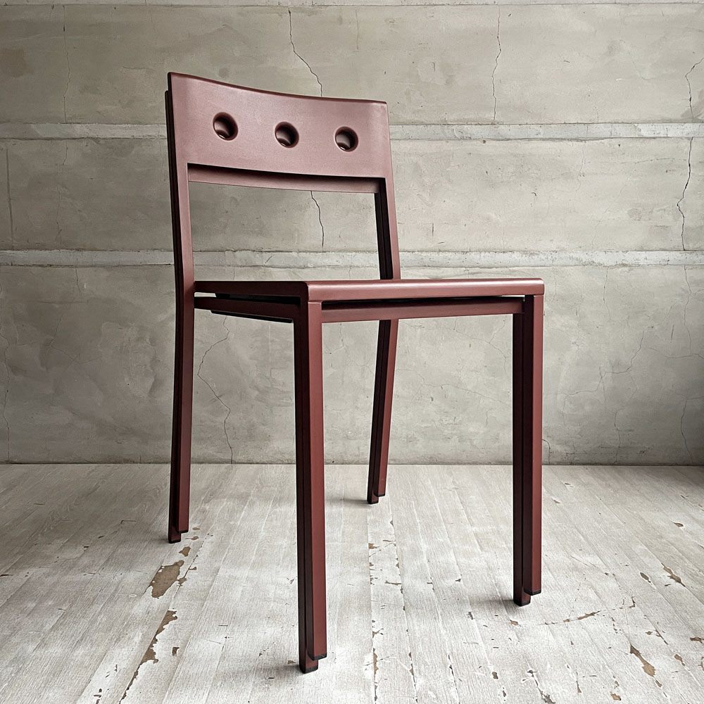 ヘイ HAY バルコニーチェア BALCONY CHAIR ダイニングチェア ガーデンチェア アイアンレッド ロナン＆エルワン・ブルレック 北欧 デンマーク 2脚SET 合計定価￥88,000-♪