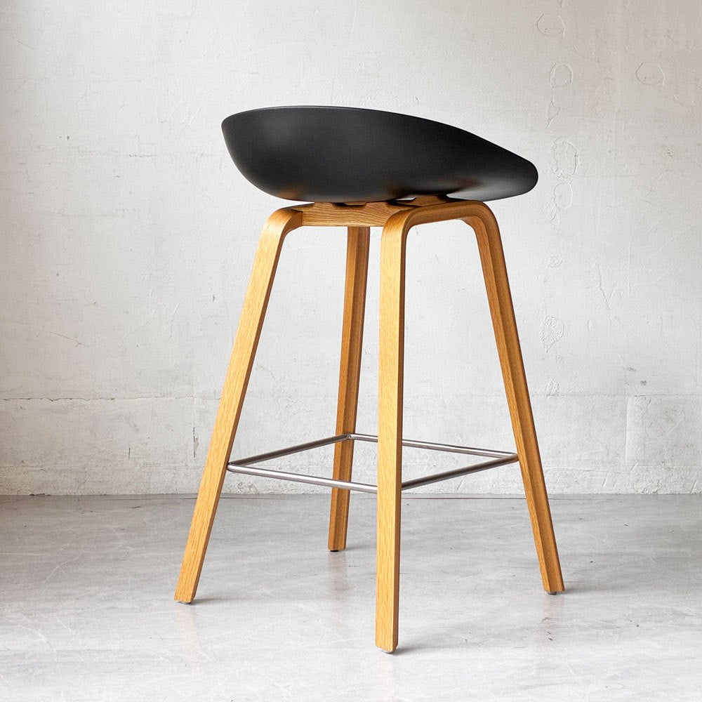 ヘイ HAY アバウトアスツール About a stool ブラック AAS32 LOW H75㎝ ハイスツール カウンターチェア 北欧モダン デンマーク 定価￥60.500- ★