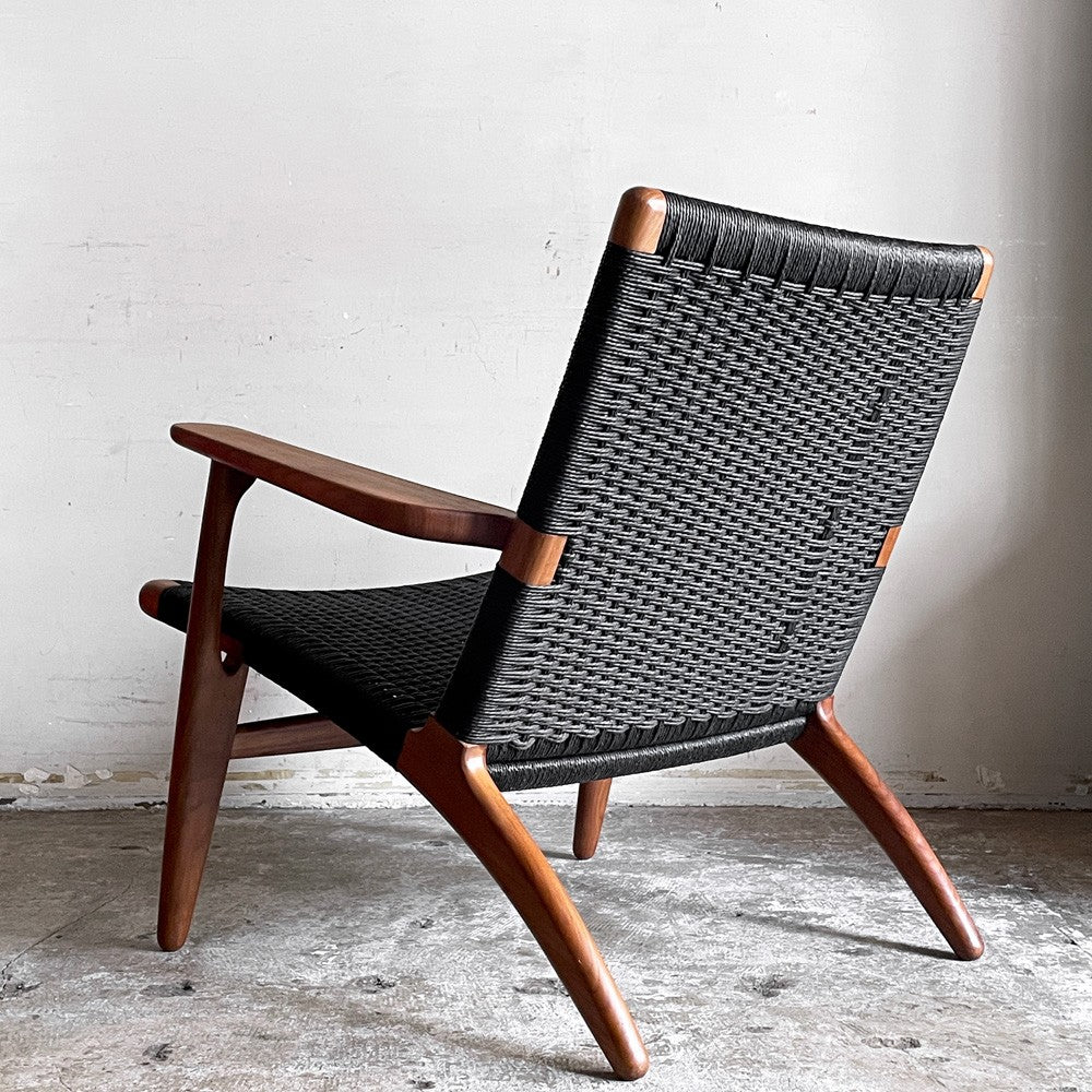 カールハンセン＆サン Carl Hansen & Son CH25 イージーチェア ラウンジチェア ウォールナット材 ブラックペーパーコード ハンス・J・ウェグナー デンマーク 北欧家具 ■