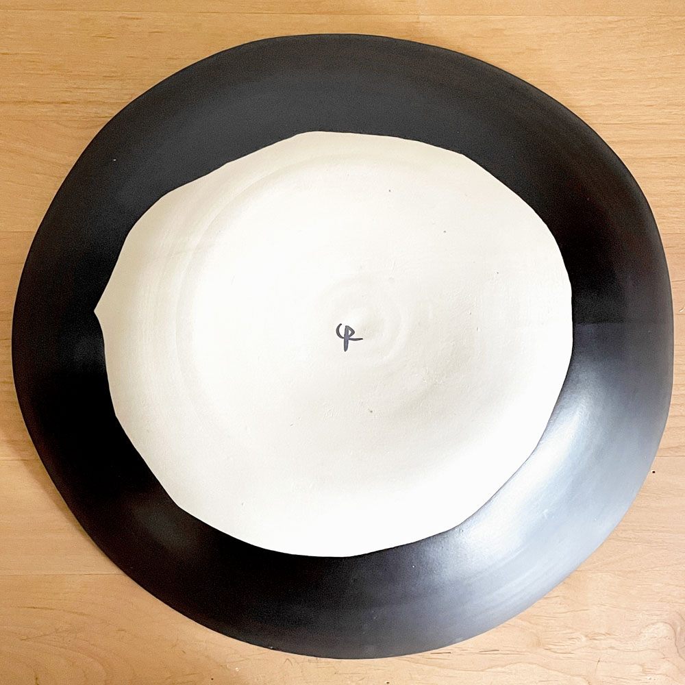クリスチャンヌ ペロション Christiane Perrochon ストーンウェア STONEWARE ボウル プレート ブラックカラー イタリア 陶器 ハンドメイド 現代作家 ■