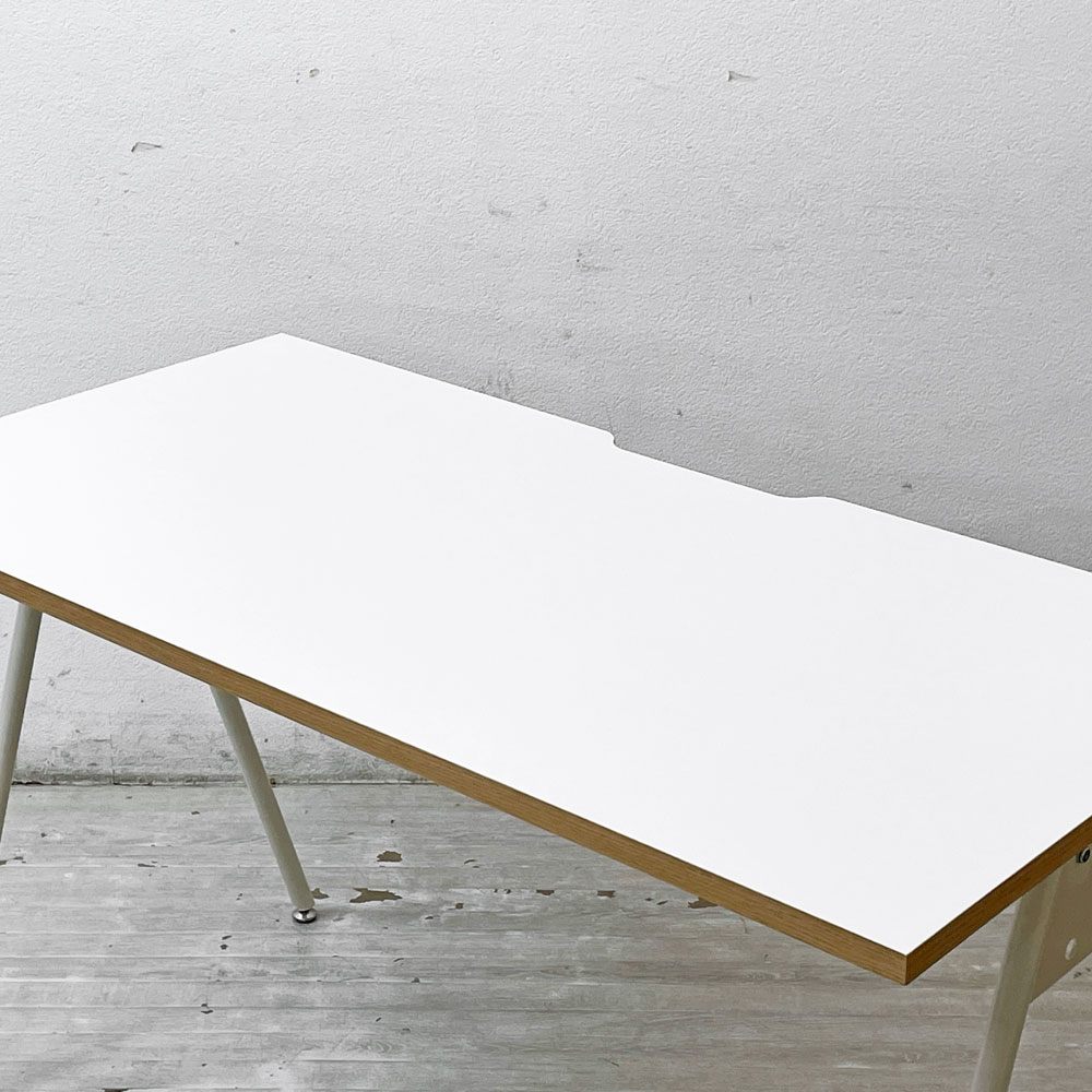 ジャーナルスタンダードファニチャー journal standard Furniture コンパスレッグデスク COMPASS LEG DESK ワークデスク W120cm メラミントップ アイボリー ●
