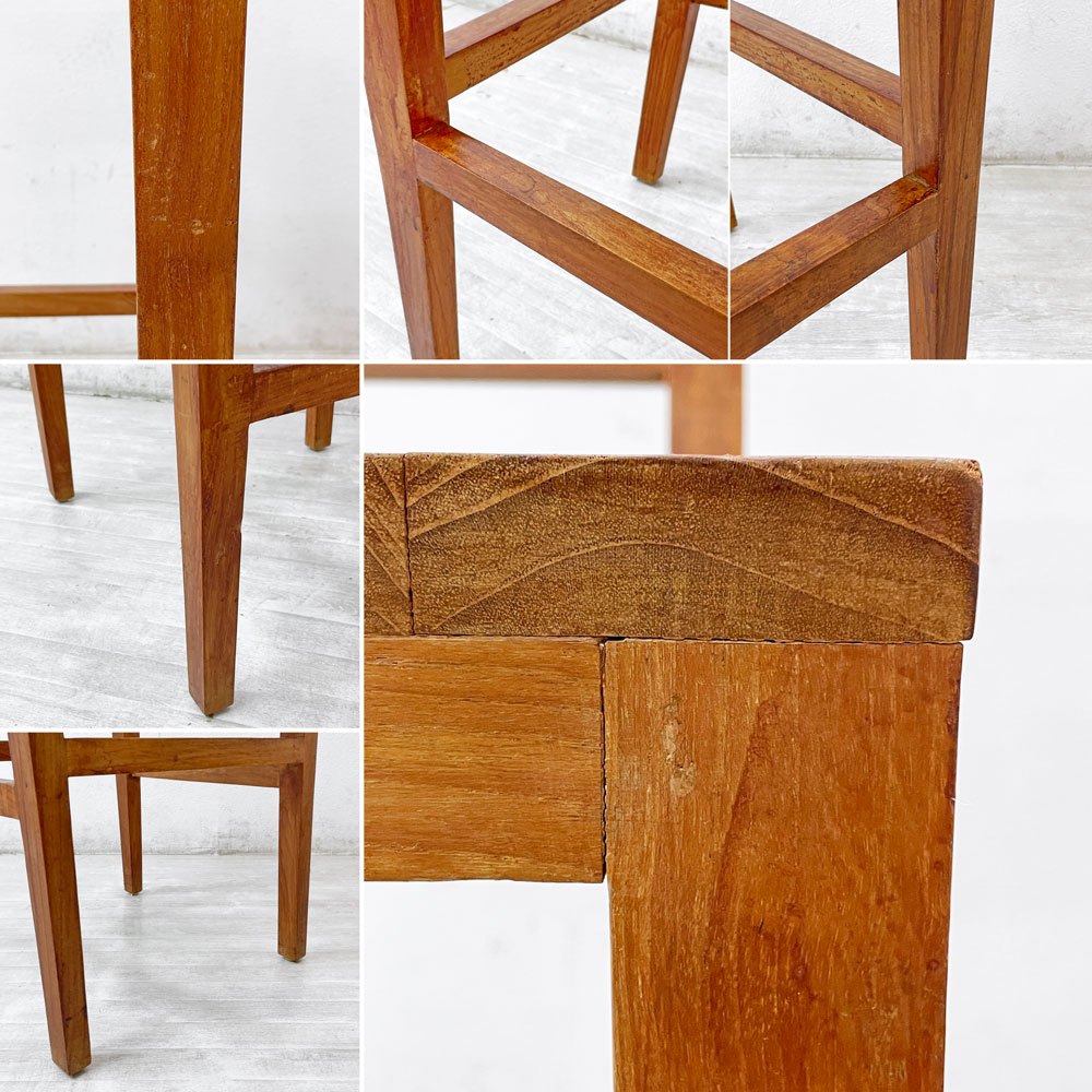 チーク 無垢材 teak wood ハイチェア カウンターチェア OLD JAVA アジアン スタイル A ●