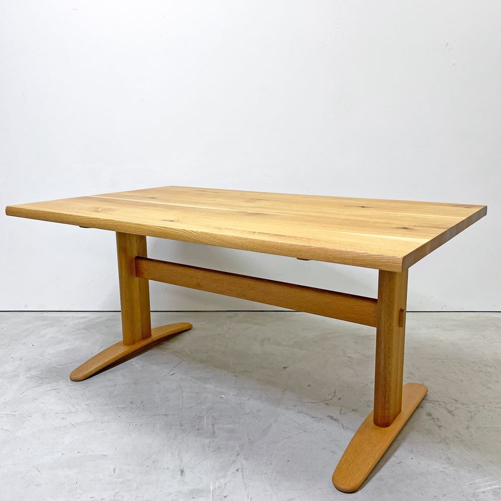 飛騨産業 HIDA キツツキ 森のことば ダイニングテーブル オーク無垢集成材 オイル仕上げ W150cm 国産家具 ●