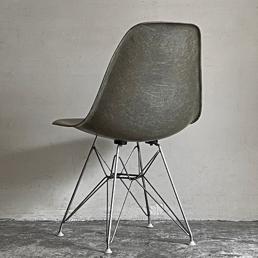 ハーマンミラー Herman Miller サイドシェルチェア 2nd ビンテージ エンボスレス すっぴんモデル FRP シーフォームグリーン ロータイプ エッフェルベース イームズ ■