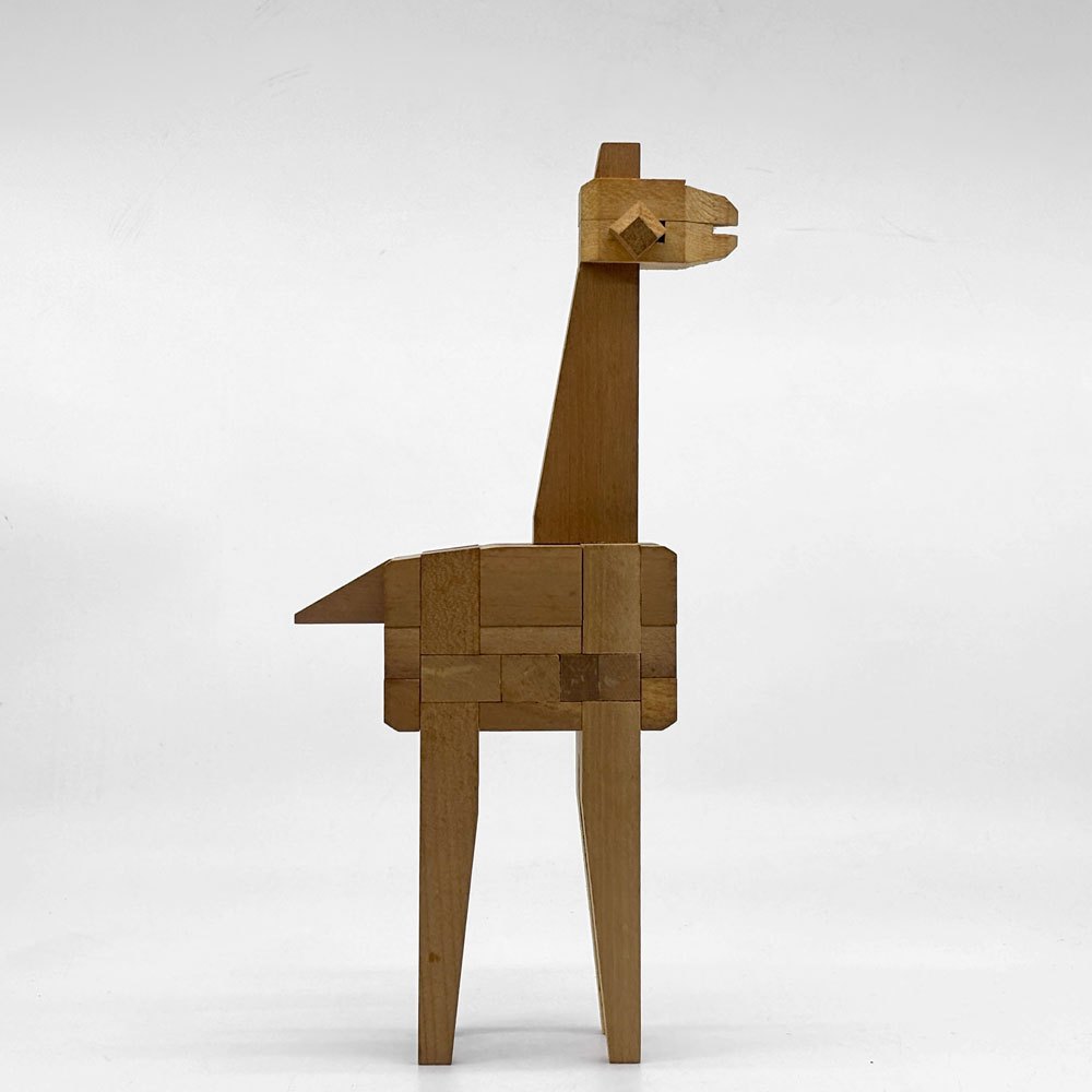 山中組木工房 Yamanaka Kumiki 動物シリーズ キリン 三代目 山中広吉 箱根伝統工芸 組木細工 ●