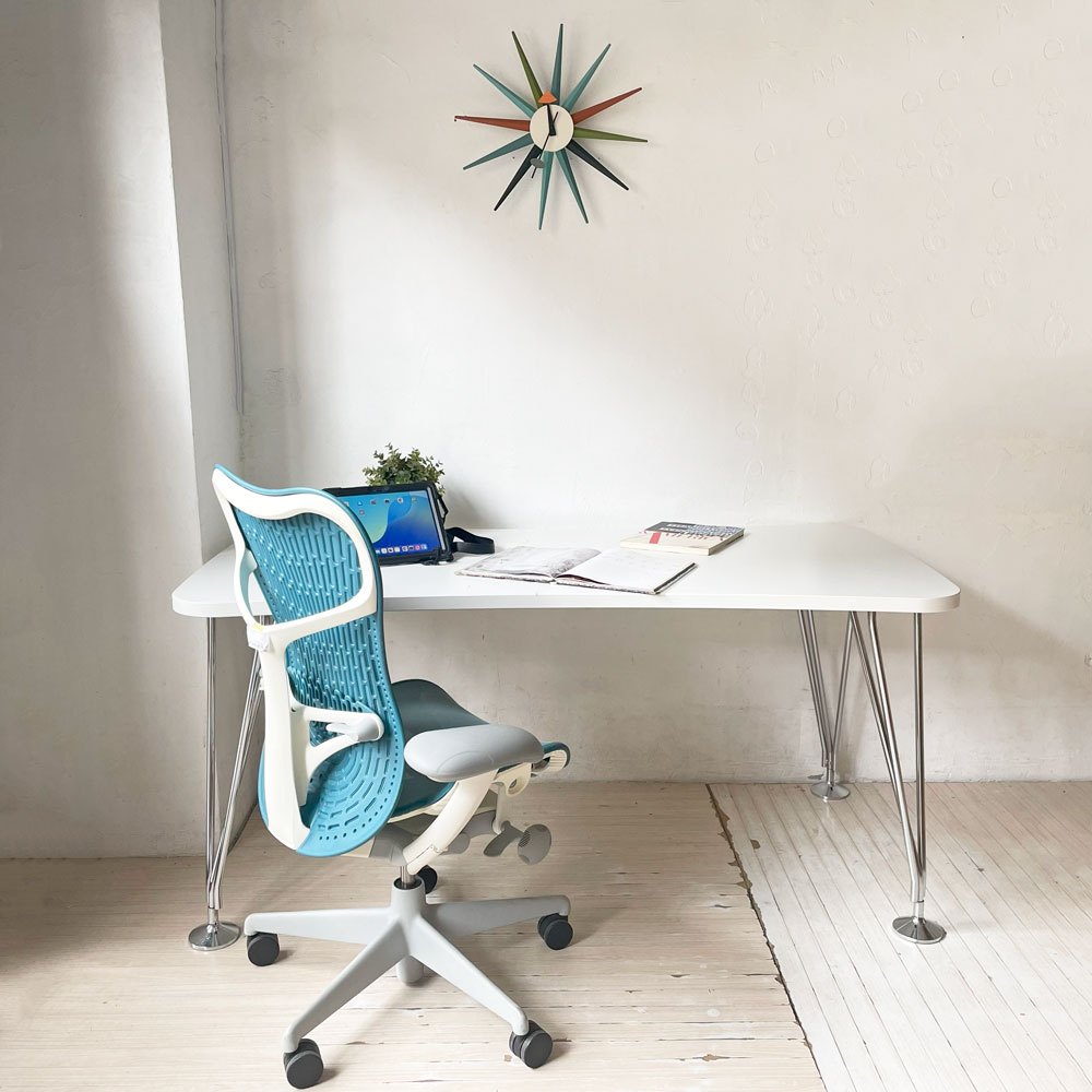 カルテル Kartell マックステーブル MAX TABLE ホワイト ミーティングテーブル 160cm 固定脚 フェルーチョ・ラヴィアーニ 定価 ￥213,400-★