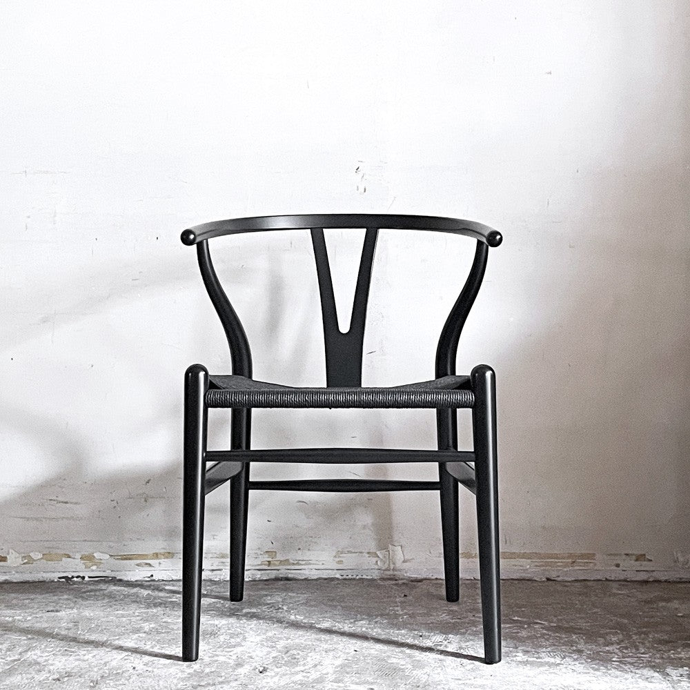 カールハンセン＆サン Carl Hansen & Son CH24 Yチェア ブラックラッカー×ブラックペーパーコード ビーチ材 ハンス・J・ウェグナー デンマーク 北欧家具 A ■