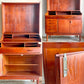 Danish vintage ビューローキャビネット Bookcase & PullOut Desk デスク シェルフ チーク材 60s ビンテージ 北欧デザイン ■