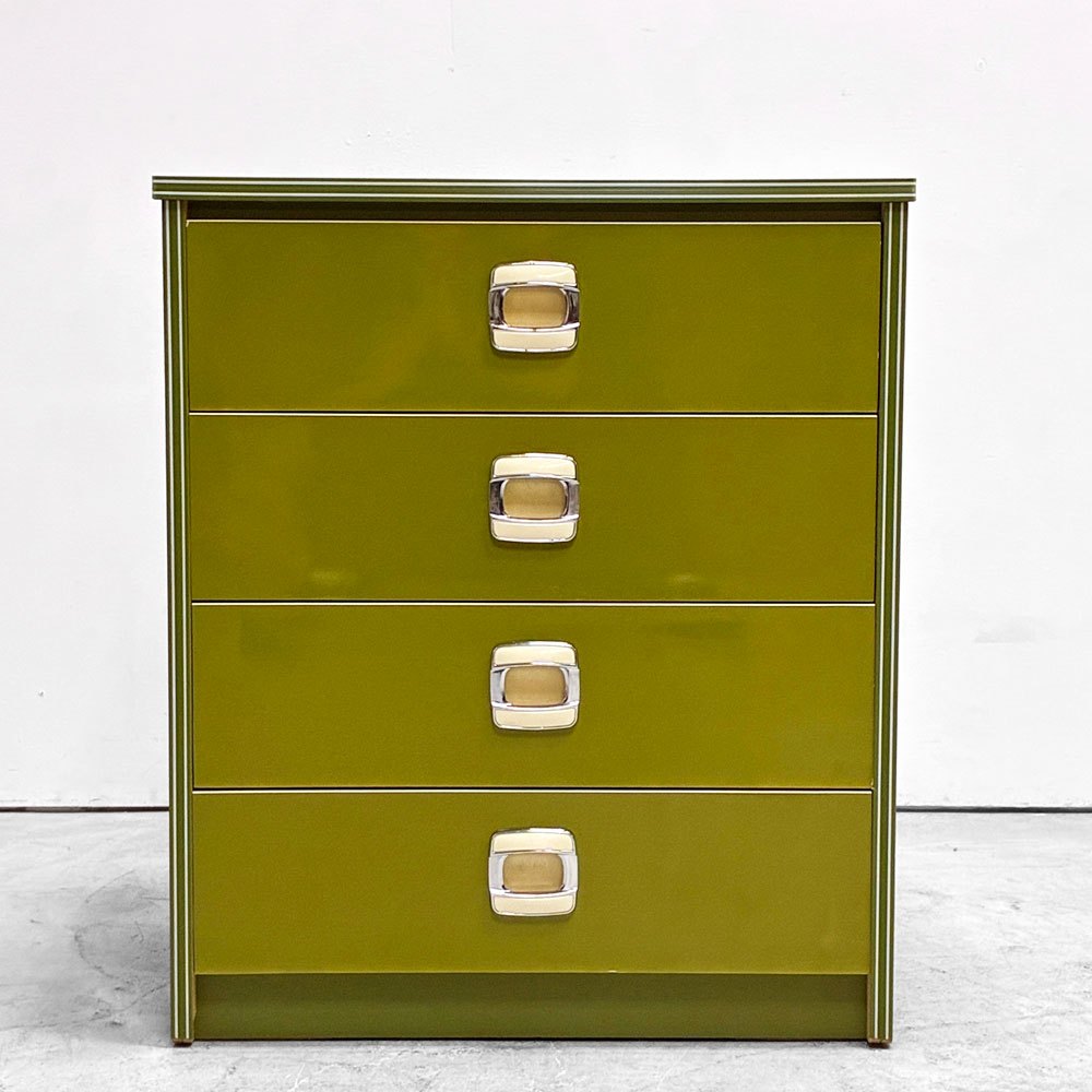 ジャパンビンテージ Japan Vintage 昭和レトロ レトロポップ 4段チェスト w59 d41 h70 cm A ●