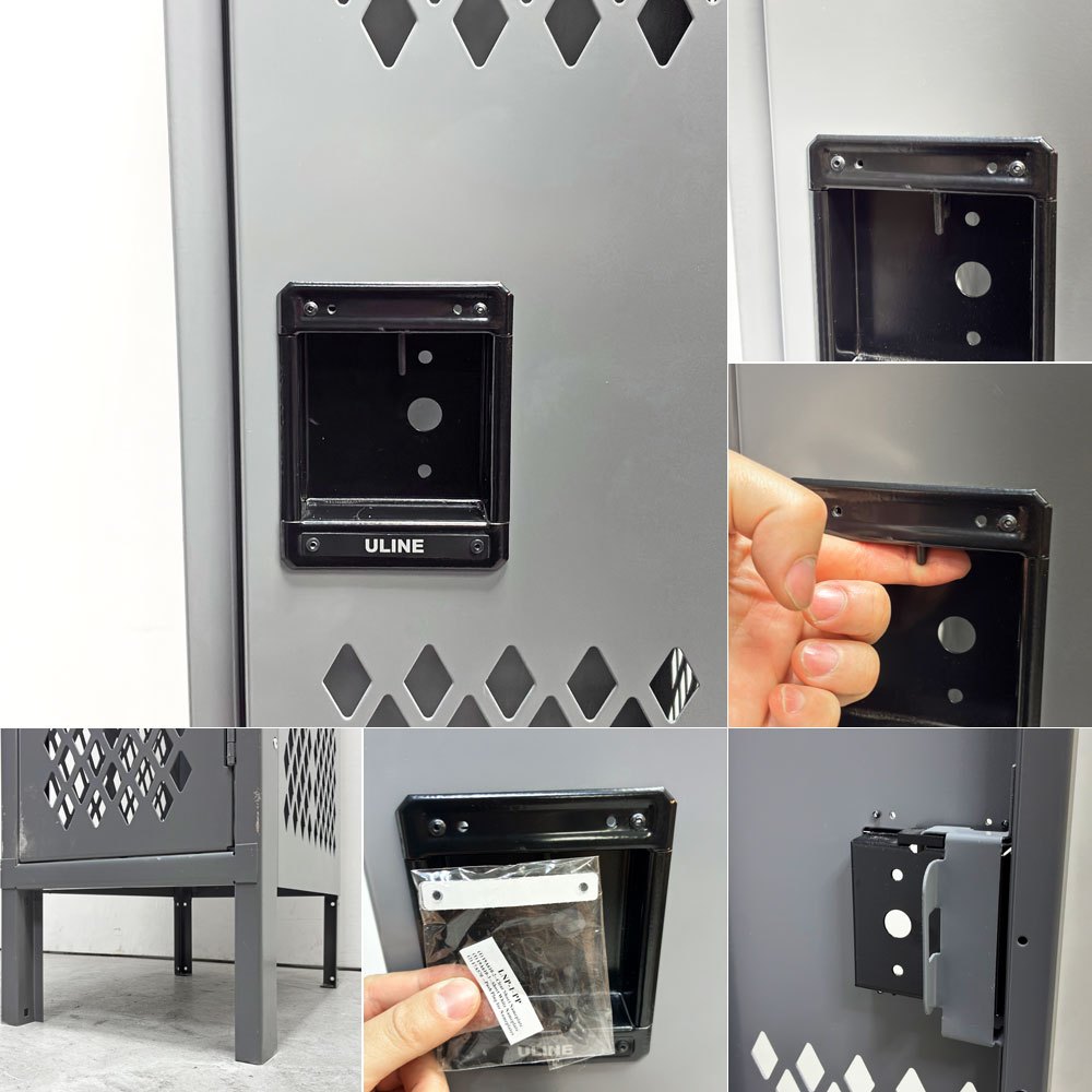 ULINE社 Ventilated Single Tier Lockers スチール製メッシュ ロッカー ティアロッカー 1人用 US ガレージ インダストリアルデザイン A ●