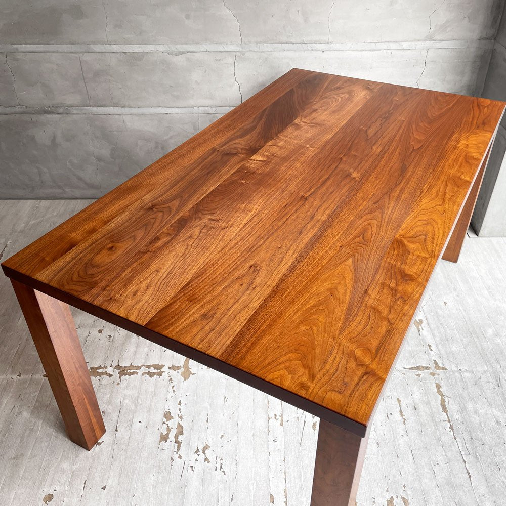 シラカワ家具 SHIRAKAWA ウォールナット無垢材 ダイニングテーブル 角脚 W160cm 飛騨家具 ♪