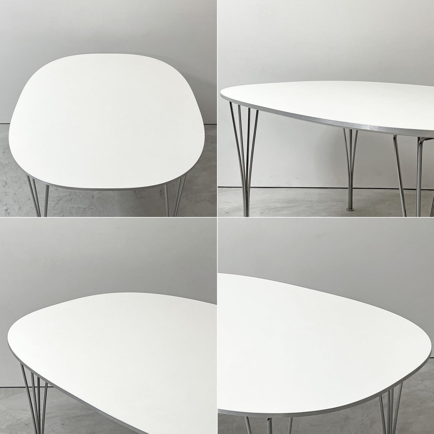 フリッツハンセン Fritz Hansen Bテーブル スーパー楕円テーブル ダイニングテーブル ピート・ハイン ブルーノ・マットソン アルネ・ヤコブセン デンマーク 北欧家具 ●