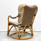 カザマ KAZAMA ルロット アームチェア Lurot Arm Chair ラタン 籐家具 ベージュ系 クッション付き インドネシア 定価￥48,800- C ●