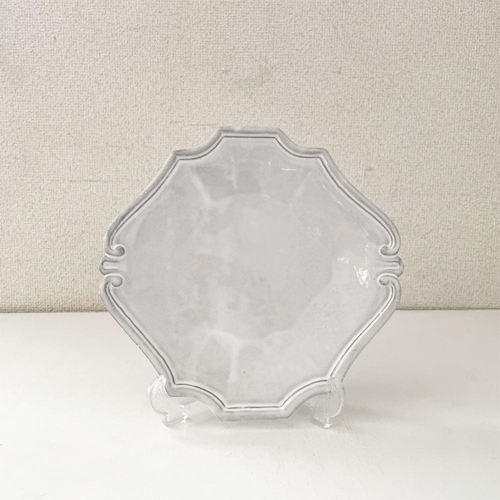アスティエ・ド・ヴィラット Astier de Villatte レジャンス Regence デザートプレート 22.5×19cm フランス 定価￥17,600- A ◎