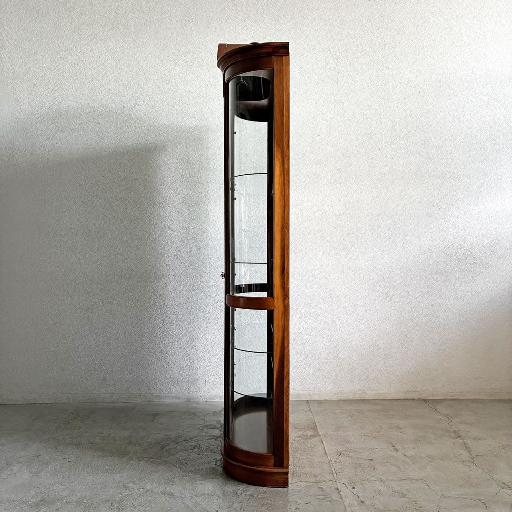 プラスキファニチャー Pulaski Furniture キュリオケース ガラスキャビネット 飾り棚 H214cm ガラス棚板 4段 照明付 アメリカ 〓