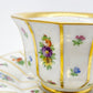 ロイヤルコペンハーゲン ROYAL COPENHAGEN ヘンリエッテ Henriette カップ＆ソーサー C&S 花柄 24K 金彩 デンマーク 北欧食器 希少 ●
