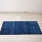 イラン 手織り ギャッベ gabbeh 絨毯 ラグ カーペット ブルー 120×76cm 鹿モチーフ ●