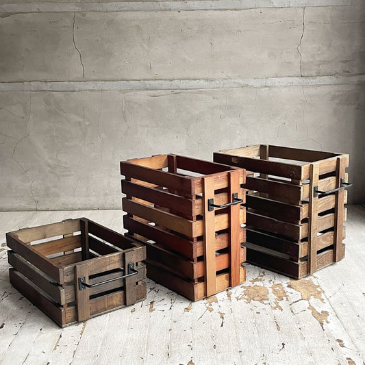 クラッシュゲート CRASH GATE ノットアンティークス Knot Antiques ポコボックス POCO BOX ニレ古材 関家具 3個セット ♪