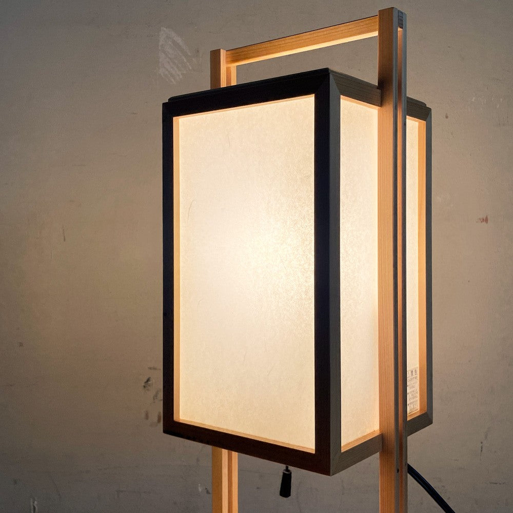 らんぱだ Lampada スタンドライト 行灯 A520 仁 jin 国産檜材 雲竜 ジャパンディスタイル 保管品 A ■
