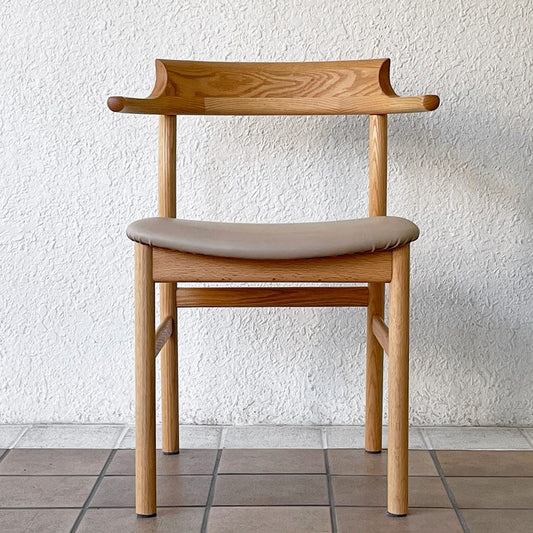 アクタス ACTUS スープ SOUP ダイニングチェア タイプC オーク材 オイル仕上げ ハーフアーム PVCレザー 受注生産品 ◇
