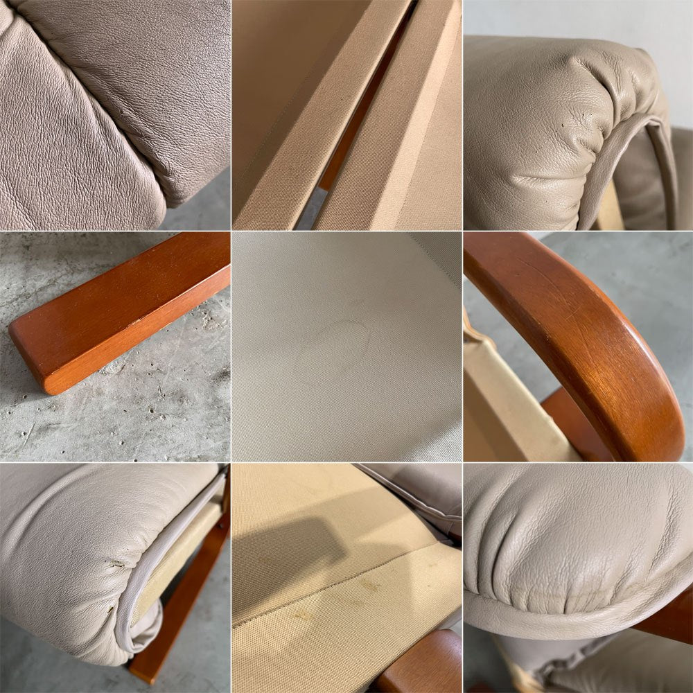 冨士ファニチア FUJI FURNITURE フジファニチャー アージオ Agio 2人掛け セパレート ソファ 曲げ木 北欧モダン ノルディックスタイル ジャパンビンテージ ビーチ材 × シンセティックレザー 〓
