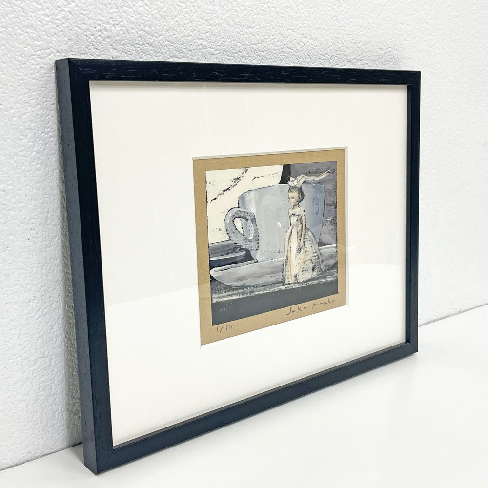 酒井駒子 森のノート 複製 原画 1/10 ジークレー版画 デジタル・リトグラフ 絵本作家 額装品 希少 ●