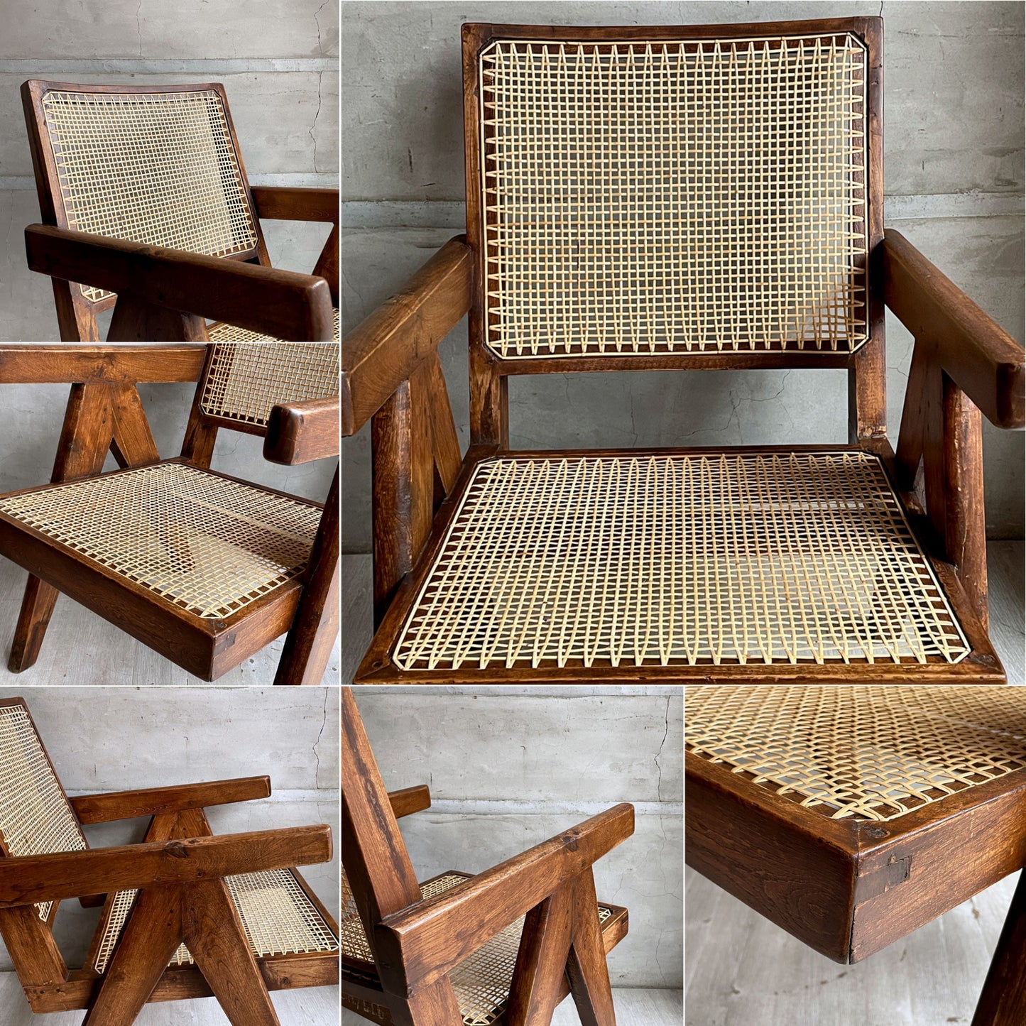 ピエールジャンヌレ Pierre Jeanneret イージーチェア Easy Chair チーク無垢材 レター入り チャンディーガル 60`s ビンテージ 名作椅子 希少 ♪