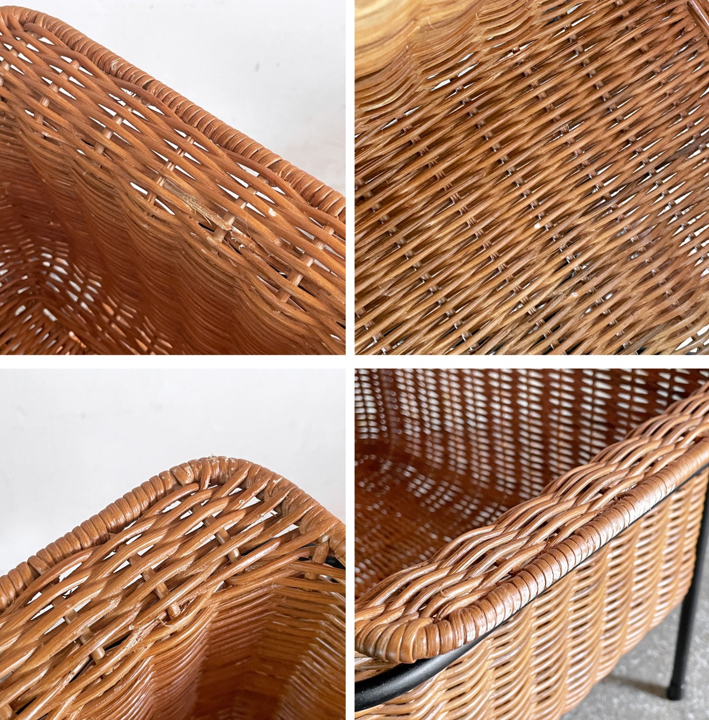 イデー IDEE ワラビー WALLABY バスケットスタンド BASKET STAND ラタン スチール ブラック ■