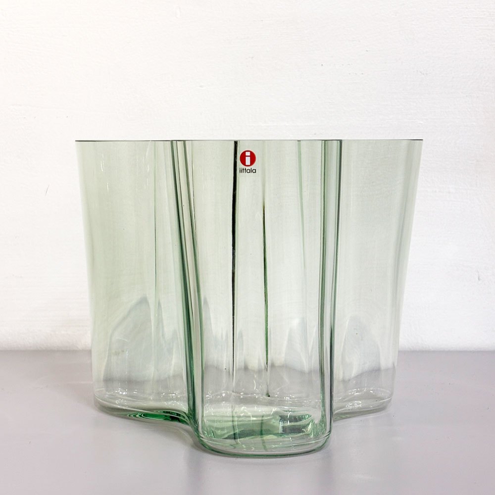 イッタラ iittala アルヴァ アアルト コレクション Alvar Aalto Collection ベース フラワーベース 花瓶 クリア1937  初期カラー H16cm フィンランド 北欧雑貨 箱付 ●