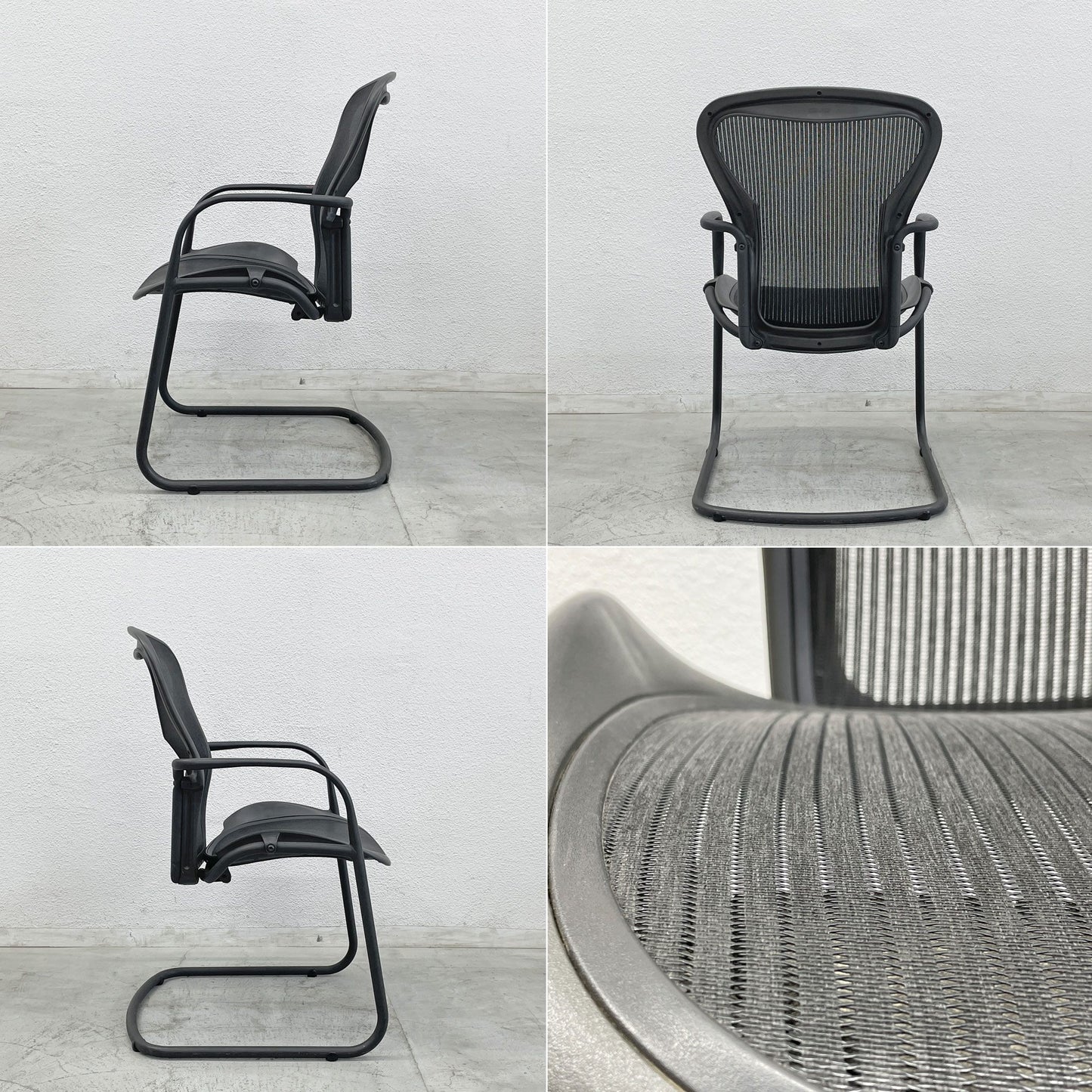 ハーマンミラー Herman Miller アーロン サイドチェア Aeron Side Chair クラシックカーボン カンチレバー 廃盤 \100,440- B  〓