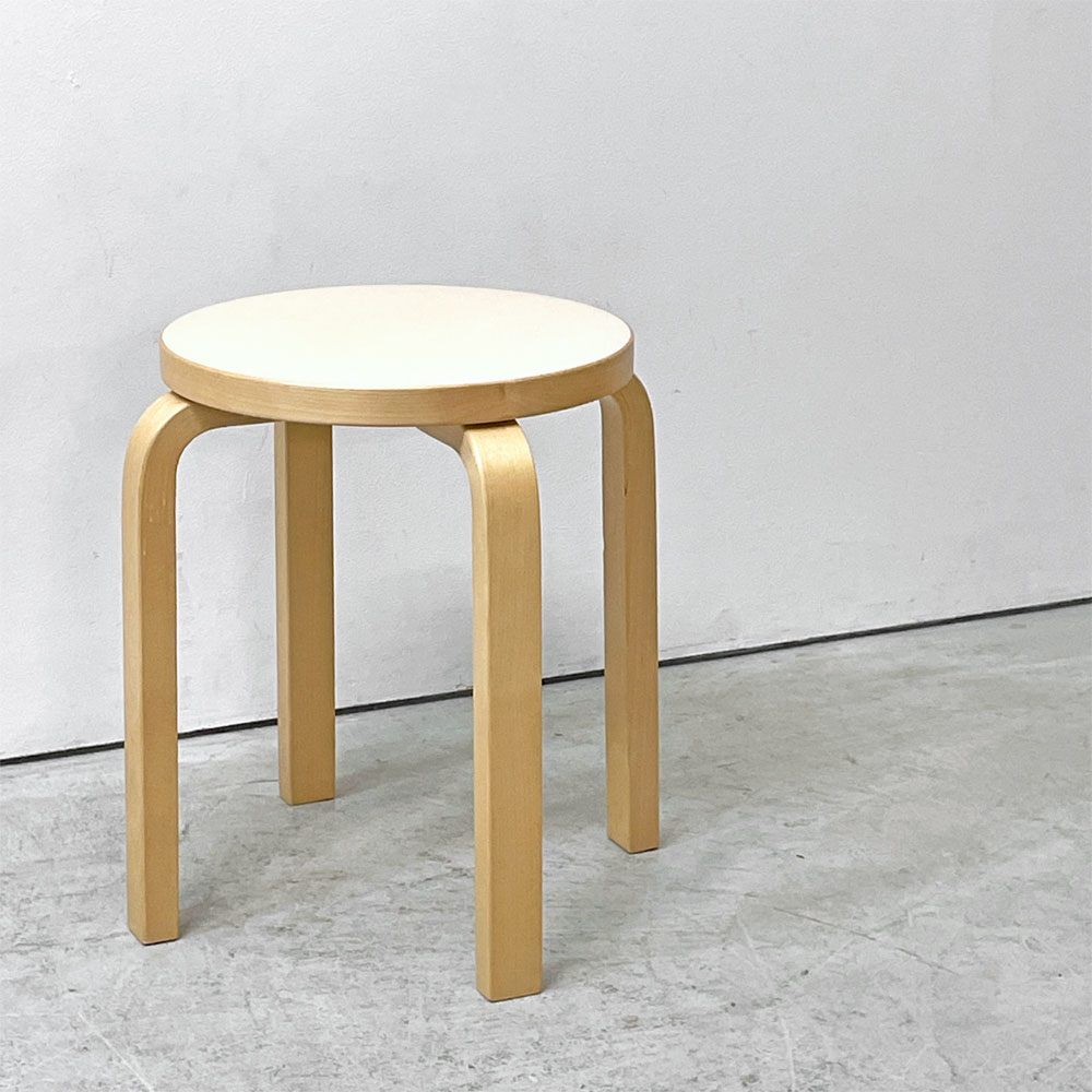 アルテック artek スツール60 Stool60 パール リノリウム 4本脚 アルヴァ・アアルト 80th記念モデル スコープ別注 廃番カラー ●
