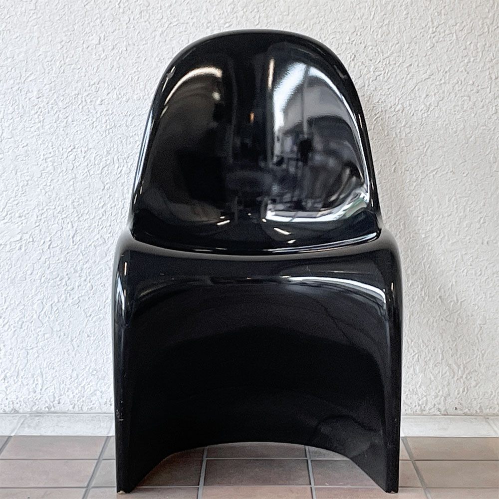 パントンチェア ビンテージ ダイニングチェア ヴェルナーパントン Verner Panton ブラック 1984年製 Horn社 スペースエイジ 希少 B ◇