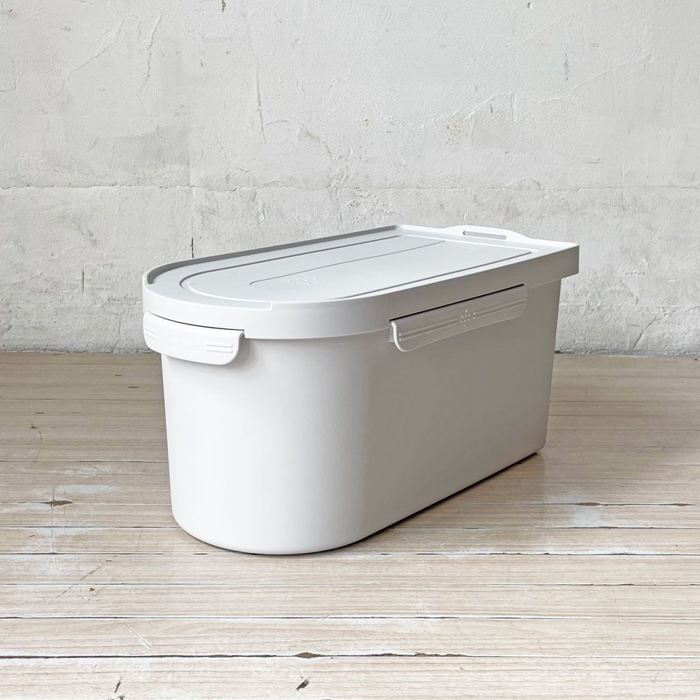タッパーウェア Tupperware キッチンキーパー お米 10kg 密閉収納 2重蓋 保存容器 ライトグレー 廃盤 未使用品 ★