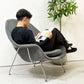 ノル ノール Knoll サーリネンコレクション ウームチェア Womb chair ラウンジチェア 1pソファ クロムベース グレー系 ファブリック エーロ・サーリネン ミッドセンチュリー ●