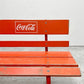 コカ・コーラ Coca-Cola 木製ベンチ 長椅子 ロゴ入り レッド 昭和レトロ W150cm 店舗什器 ビンテージ Vintege ●