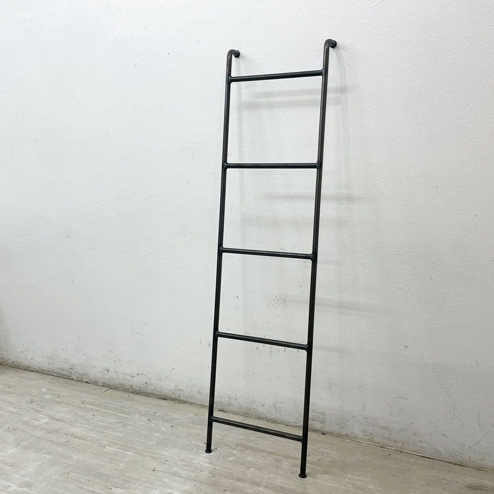 インダストリアルデザイン アイアン ラダーハンガー ラダーラック 梯子 5段 H160cm ビンテージスタイル ●