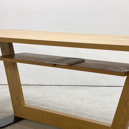 ヒラシマ HIRASHIMA リベリア プラス LIBERIA PLUS ダイニングテーブル 天板下ラック付き オーク無垢材 W182cm ナチュラルモダン ●