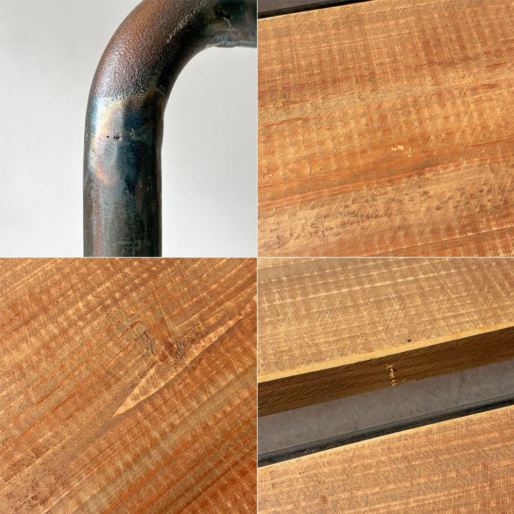 ダブルスタンダード W STANDARD ハンガーラック Hanger Rack HR-06 パイプハンガー アイアン 古材 棚板付き W120cm インダストリアル 店舗什器 定価￥27.280- ★