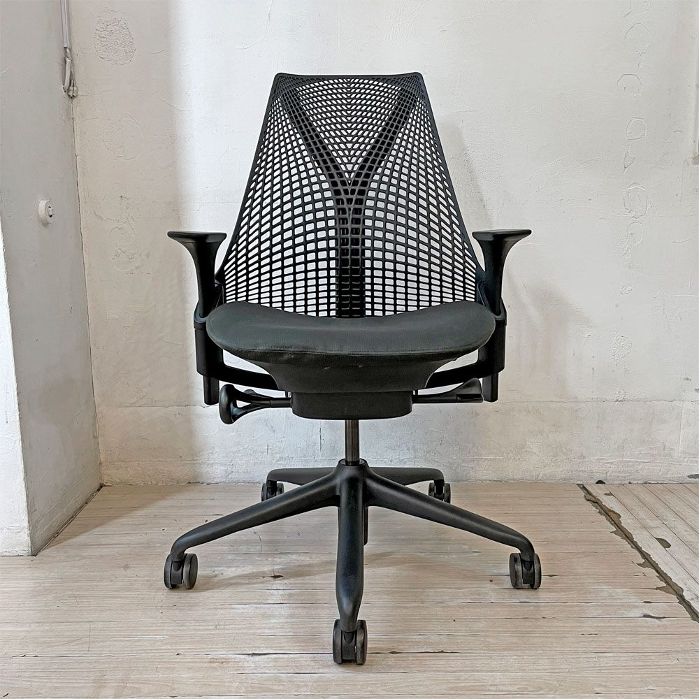 ハーマンミラー Herman Miller セイルチェア SAYL Chair デスクチェア 旧モデル イヴ・ベアール ブラック 2013年製 モダンデザイン ★