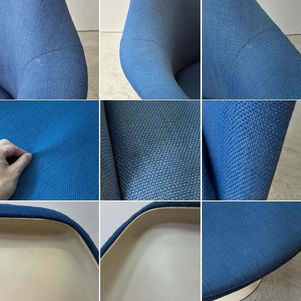 ノル Knoll ビンテージ チューリップ アームチェア ダイニング エーロ・サーリネン Eero Saarinen FRP ファブリック張込み スペースエイジ ミッドセンチュリー B ●