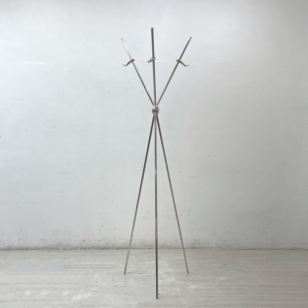 スピンダー・デザイン Spinder Design ミニマリスティック コートラック Minimalistic Coat Rack コートハンガー ハンガーラック ステンレス アルミニウム 3本脚 F.A. Porsche ミニマル モダン オランダビンテージ ●